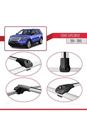 Ford Explorer 2011-2015 Arası ile uyumlu ACE-1 Ara Atkı Tavan Barı GRİ