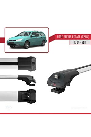 Ford Focus Estate (C307) 2004-2011 Arası ile uyumlu ACE-1 Ara Atkı Tavan Barı GRİ