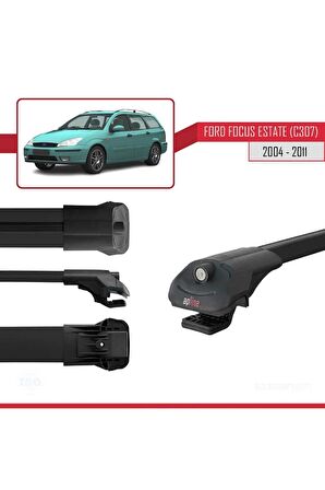 Ford Focus Estate (C307) 2004-2011 Arası ile uyumlu ACE-1 Ara Atkı Tavan Barı SİYAH