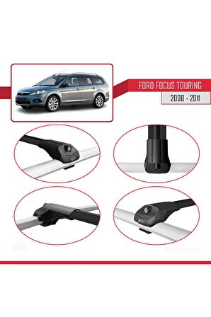 Ford Focus TOURING 2008-2011 Arası ile uyumlu ACE-1 Ara Atkı Tavan Barı SİYAH