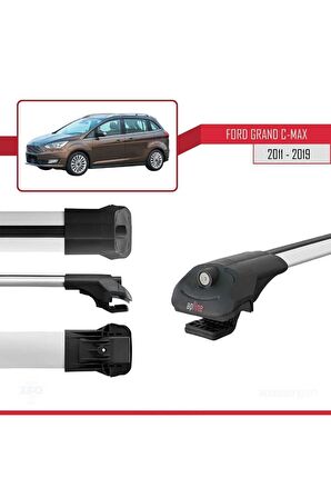 Ford Grand C-Max 2011-2019 Arası ile uyumlu ACE-1 Ara Atkı Tavan Barı GRİ