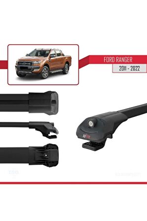 Ford Ranger 2011-2022 Arası ile uyumlu ACE-1 Ara Atkı Tavan Barı SİYAH