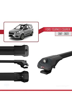 Ford Tourneo Courier 2017-2022 Arası ile uyumlu ACE-1 Ara Atkı Tavan Barı SİYAH