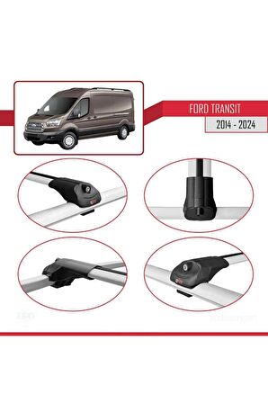 Ford Transit 2014 ve Sonrası ile uyumlu ACE-1 Ara Atkı Tavan Barı GRİ