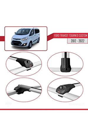 Ford Transit Tourneo - Custom 2012-2023 Arası ile uyumlu ACE-1 Ara Atkı Tavan Barı GRİ
