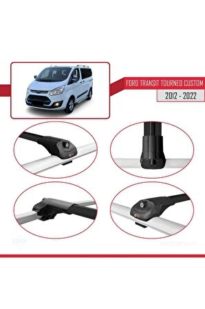 Ford Transit Tourneo - Custom 2012-2023 Arası ile uyumlu ACE-1 Ara Atkı Tavan Barı SİYAH