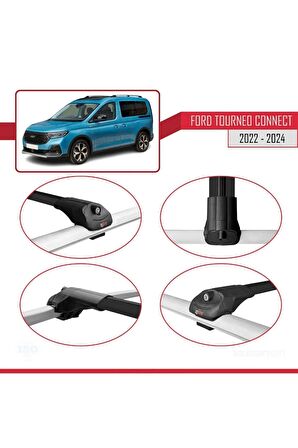 Ford Turneo Connect 2022 ve Sonrası ile uyumlu ACE-1 Ara Atkı Tavan Barı SİYAH