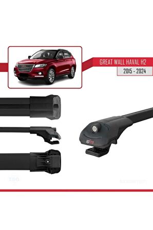 Great Wall Haval H2 2015 ve Sonrası ile uyumlu ACE-1 Ara Atkı Tavan Barı SİYAH