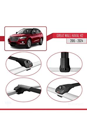 Great Wall Haval H2 2015 ve Sonrası ile uyumlu ACE-1 Ara Atkı Tavan Barı SİYAH
