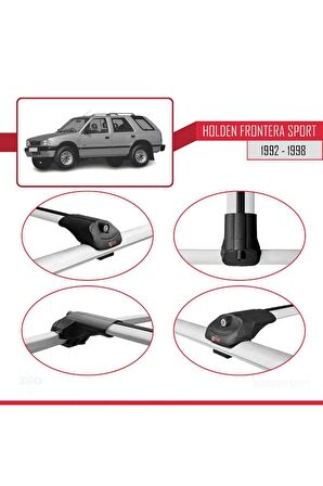 Holden Frontera Sport 1992-1998 Arası ile uyumlu ACE-1 Ara Atkı Tavan Barı GRİ