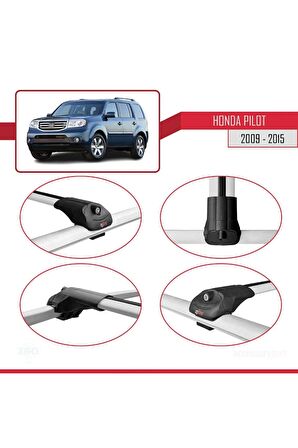 Honda Pilot 2009-2015 Arası ile uyumlu ACE-1 Ara Atkı Tavan Barı GRİ