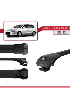 Hyundai Elantra Touring (FD) 2007-2011 Arası ile uyumlu ACE-1 Ara Atkı Tavan Barı SİYAH