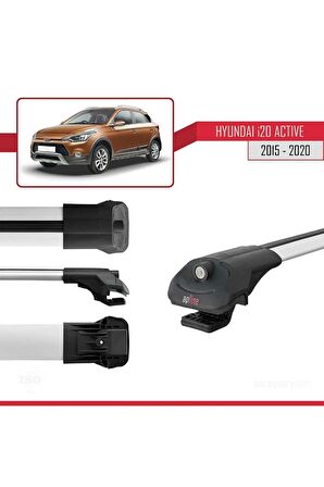 Hyundai i20 ACTIVE 2015-2020 Arası ile uyumlu ACE-1 Ara Atkı Tavan Barı GRİ