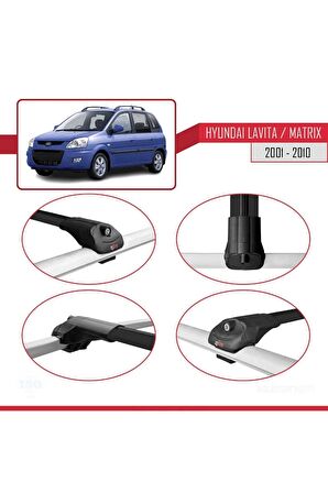 Hyundai Lavita / Matrix (FC) 2001-2010 Arası ile uyumlu ACE-1 Ara Atkı Tavan Barı SİYAH