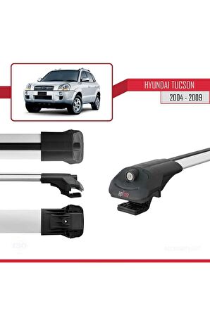 Hyundai Tucson (JM) 2004-2009 Arası ile uyumlu ACE-1 Ara Atkı Tavan Barı GRİ