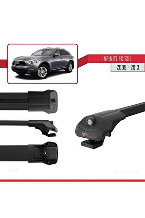 Infiniti FX S51 2008-2013 Arası ile uyumlu ACE-1 Ara Atkı Tavan Barı SİYAH
