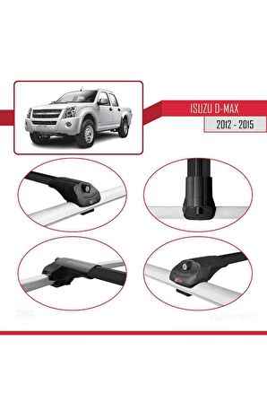Isuzu D-Max 2012-2015 ile uyumlu ACE-1 Ara Atkı Tavan Barı SİYAH
