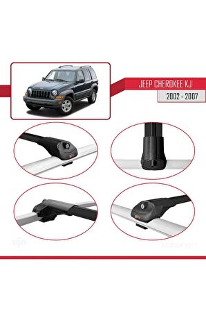 Jeep Cherokee (KJ) 2002-2007 Arası ile uyumlu ACE-1 Ara Atkı Tavan Barı SİYAH