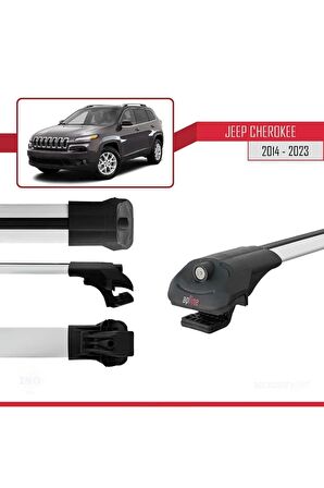 Jeep Cherokee (KL) 2014-2023 Arası ile uyumlu ACE-1 Ara Atkı Tavan Barı GRİ