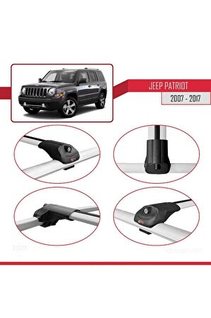 Jeep Patriot 2007-2017 Arası ile uyumlu ACE-1 Ara Atkı Tavan Barı GRİ
