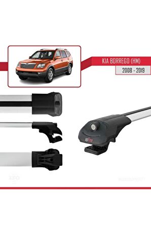 Kia Borrego (HM) 2008-2019 Arası ile uyumlu ACE-1 Ara Atkı Tavan Barı GRİ