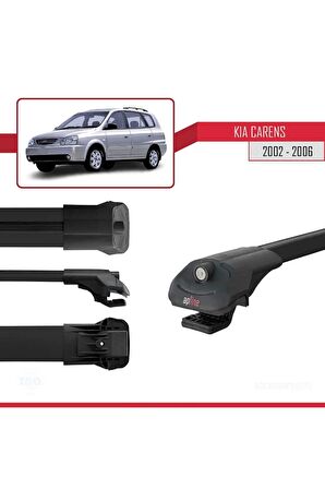 Kia Carens 2002-2006 Arası ile uyumlu ACE-1 Ara Atkı Tavan Barı SİYAH