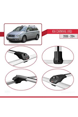 Kia Carnival (VQ) 2006-2014 Arası ile uyumlu ACE-1 Ara Atkı Tavan Barı GRİ