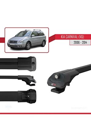 Kia Carnival (VQ) 2006-2014 Arası ile uyumlu ACE-1 Ara Atkı Tavan Barı SİYAH