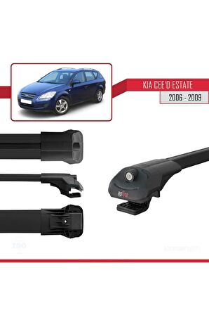 Kia Ceed SPORTSWAGON 2006-2009 Arası ile uyumlu ACE-1 Ara Atkı Tavan Barı SİYAH