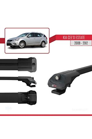 Kia Ceed SPORTSWAGON 2009-2012 Arası ile uyumlu ACE-1 Ara Atkı Tavan Barı SİYAH
