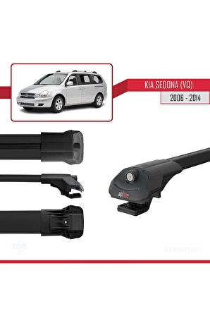 Kia Sedona (VQ) 2006-2014 Arası ile uyumlu ACE-1 Ara Atkı Tavan Barı SİYAH