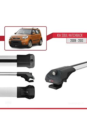 Kia Soul Hatchback 2009-2013 Arası ile uyumlu ACE-1 Ara Atkı Tavan Barı GRİ