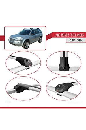 Land Rover Freelander 2007-2014 Arası ile uyumlu ACE-1 Ara Atkı Tavan Barı GRİ