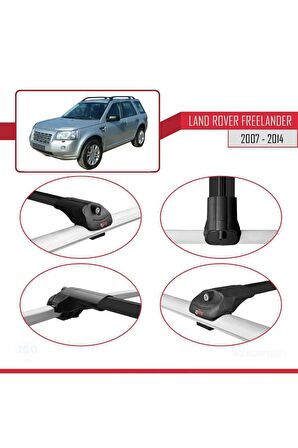 Land Rover Freelander 2007-2014 Arası ile uyumlu ACE-1 Ara Atkı Tavan Barı SİYAH 3 ADET BAR