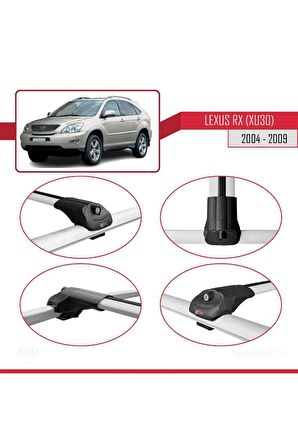 Lexus RX (XU30) 2004-2009 Arası ile uyumlu ACE-1 Ara Atkı Tavan Barı GRİ