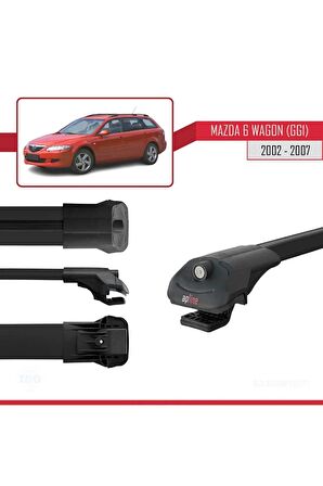 Mazda 6 (GG1) 2002-2007 Arası ile uyumlu ACE-1 Ara Atkı Tavan Barı SİYAH