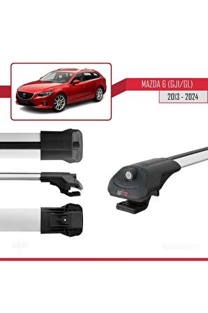 Mazda 6 (GJ1/GL) 2013 ve Sonrası ile uyumlu ACE-1 Ara Atkı Tavan Barı GRİ