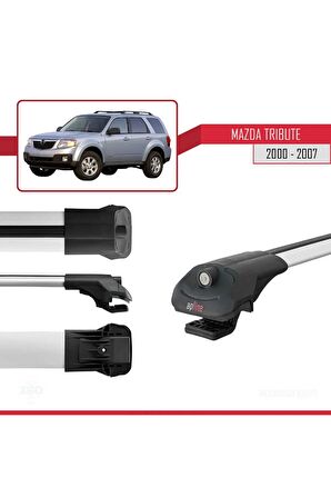 Mazda Tribute 2000-2007 Arası ile Uyumlu ACE-1 Ara Atkı Tavan Barı GRİ