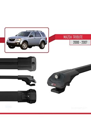 Mazda Tribute 2000-2007 Arası ile Uyumlu ACE-1 Ara Atkı Tavan Barı SİYAH