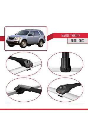 Mazda Tribute 2000-2007 Arası ile Uyumlu ACE-1 Ara Atkı Tavan Barı SİYAH