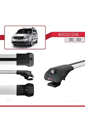 Mercedes Citan 2012-2021 (W415) Arası ile uyumlu ACE-1 Ara Atkı Tavan Barı GRİ