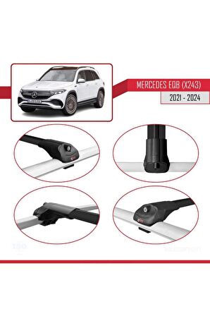 Mercedes EQB (X243) 2021 ve Sonrası ile uyumlu ACE-1 Ara Atkı Tavan Barı SİYAH