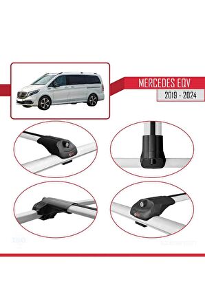 Mercedes EQV (W447) 2019 ve Sonrası ile Uyumlu ACE-1 Ara Atkı Tavan Barı GRİ