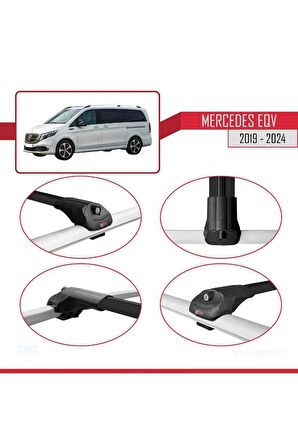 Mercedes EQV (W447) 2019 ve Sonrası ile Uyumlu ACE-1 Ara Atkı Tavan Barı SİYAH