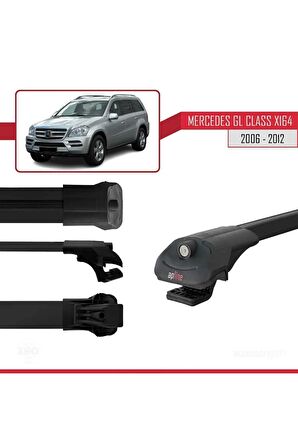 Mercedes GL Class (X164) 2006-2012 Arası ile uyumlu ACE-1 Ara Atkı Tavan Barı SİYAH
