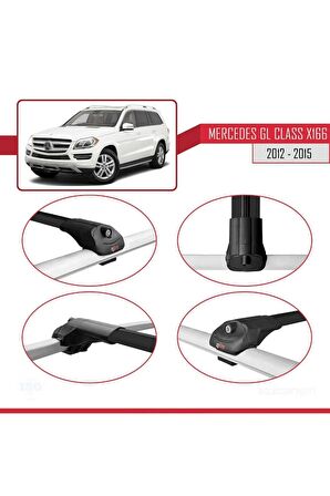 Mercedes GL Class (X166) 2012-2015 Arası ile uyumlu ACE-1 Ara Atkı Tavan Barı SİYAH