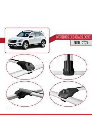 Mercedes GLB-Class (X247) 2020 ve Sonrası ile uyumlu ACE-1 Ara Atkı Tavan Barı GRİ