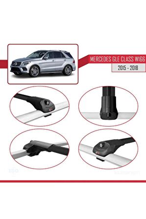 Mercedes GLE Class (W166) 2015-2018 Arası ile uyumlu ACE-1 Ara Atkı Tavan Barı SİYAH