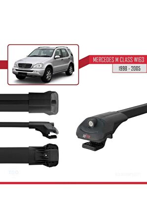 Mercedes M Class (W163) 1998-2005 Arası ile uyumlu ACE-1 Ara Atkı Tavan Barı SİYAH 3 ADET BAR