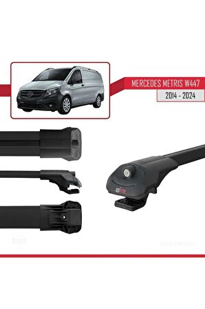 Mercedes Metris (W447) 2014 ve Sonrası ile uyumlu ACE-1 Ara Atkı Tavan Barı SİYAH